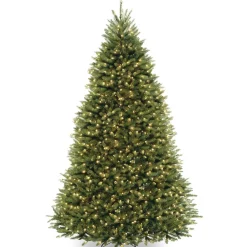 Online National Tree Company 9 ft. Pre-Lit Dunhill Fir Tree with Clear Lights