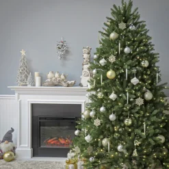 Online National Tree Company 9 ft. Pre-Lit Dunhill Fir Tree with Clear Lights