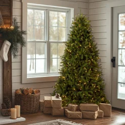 Best National Tree Company 6.5 ft. Pre-Lit Dunhill Fir with PowerConnect Dual Color LED Lights