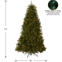 Best National Tree Company 6.5 ft. Pre-Lit Dunhill Fir with PowerConnect Dual Color LED Lights