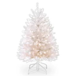 Discount National Tree Company 4.5 ft. Pre-Lit Dunhill White Fir Tree with Clear Lights