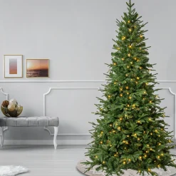 Hot National Tree Company 7.5 ft. Pre-Lit Duxbury Mix Feel Real Tree with Warm White LED Lights