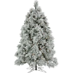 Hot National Tree Company 6.5 ft. Pre-Lit Flocked Bavarian Pine Tree