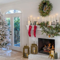 Hot National Tree Company 6.5 ft. Pre-Lit Flocked Bavarian Pine Tree
