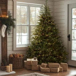 Sale National Tree Company 9 ft. Pre-Lit Fraser Grande Tree with Dual Color LED Lights