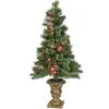Outlet National Tree Company 4 ft. Pre-Lit Glistening Pine Tree with Clear Lights