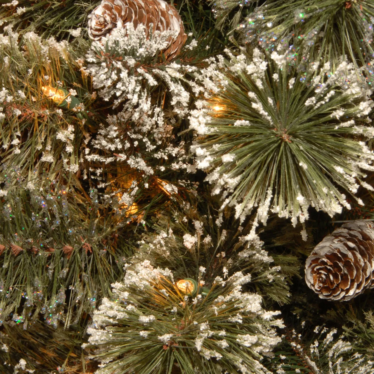 National Tree Company 4 ft. Pre-Lit Glittery Bristle Tree with Clear Lights
