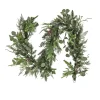 Discount National Tree Company 6 ft. Pre-Lit HGTV Home Collection Winter Garden Garland with LED Lights