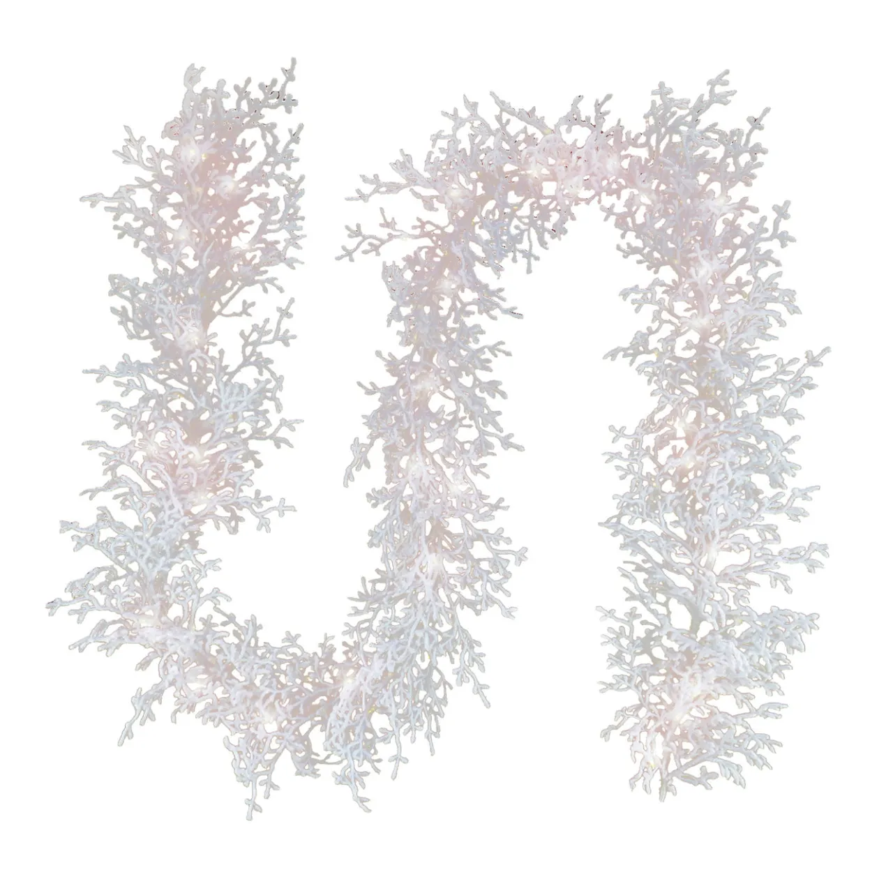 Discount National Tree Company 9 ft. Pre-Lit HGTV Home Collection Christmas by the Sea Coral Garland