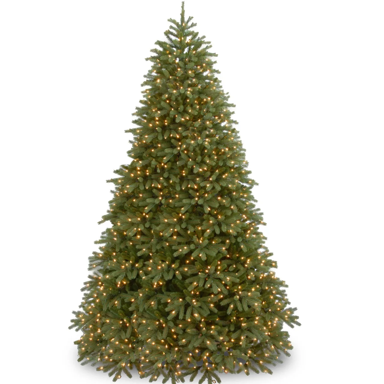 National Tree Company 10 ft. Pre-Lit Jersey Fraser Fir Medium Tree with Dual Color LED Lights