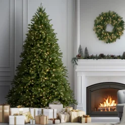 Clearance National Tree Company 7.5 ft. Pre-Lit Jersey Fraser Fir Tree with Clear Lights