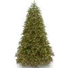 Clearance National Tree Company 6.5 ft. Pre-Lit Jersey Fraser Fir Medium Tree with Dual Color LED Lights