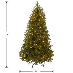 Hot National Tree Company 7.5 ft. Pre-Lit Jersey Fraser Fir Medium Tree with Dual Color LED Lights