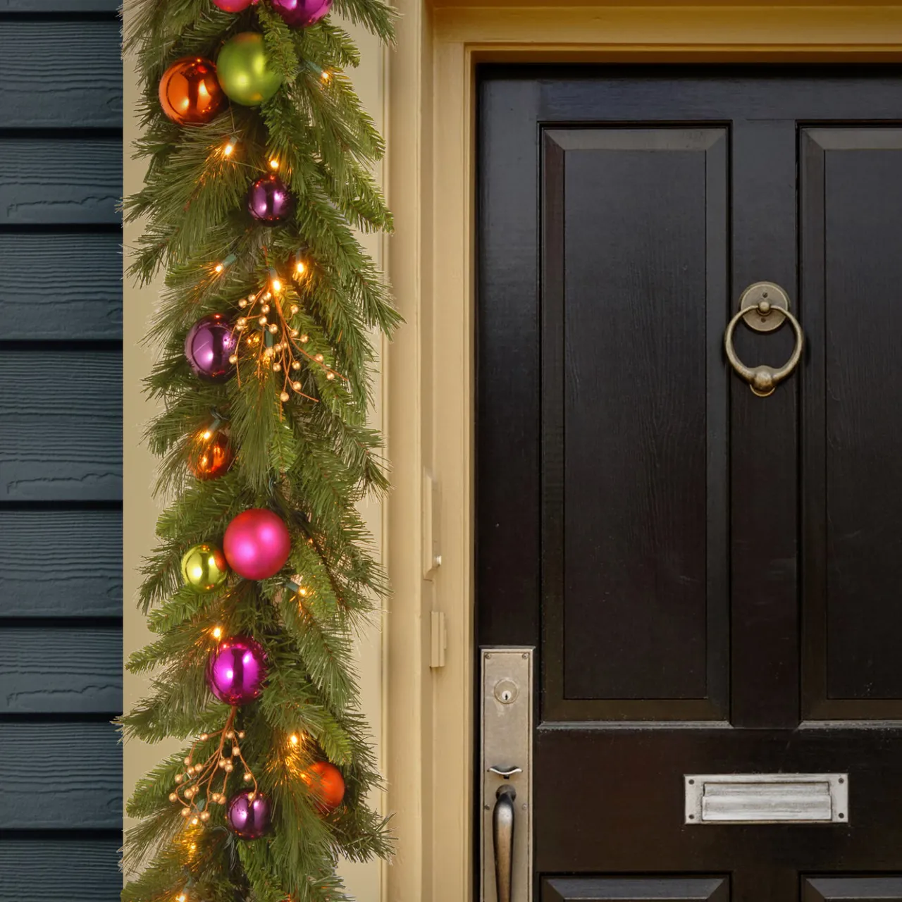 Outlet National Tree Company 6 ft. Pre-Lit Kaleidoscope Garland with Warm White LED Lights