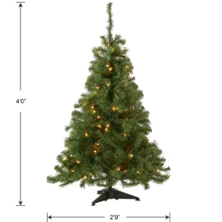 Outlet National Tree Company 4 ft. Pre-Lit Kincaid Spruce Tree with Clear Lights