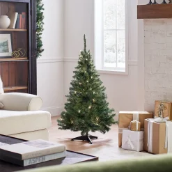 Outlet National Tree Company 4 ft. Pre-Lit Kincaid Spruce Tree with Clear Lights