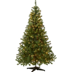 Online National Tree Company 6 ft. Pre-Lit Kincaid Spruce Tree with Clear Lights
