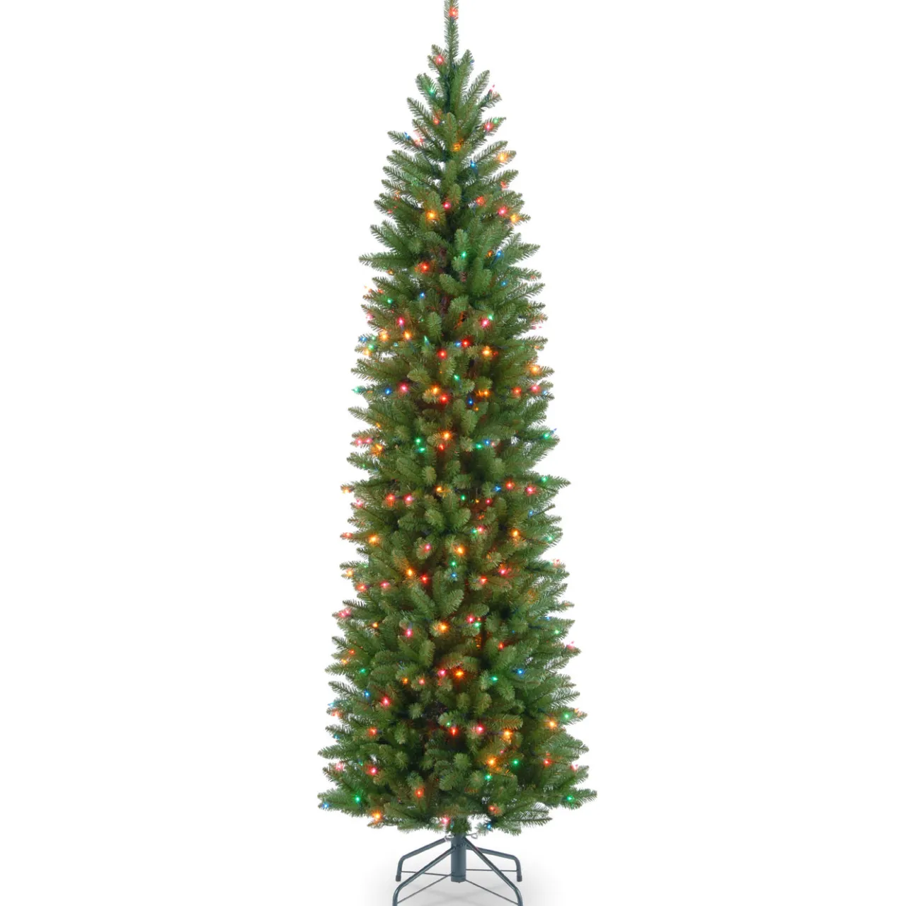 Best National Tree Company 6.5 ft. Pre-Lit Kingswood Fir Pencil Tree with Multicolor Lights
