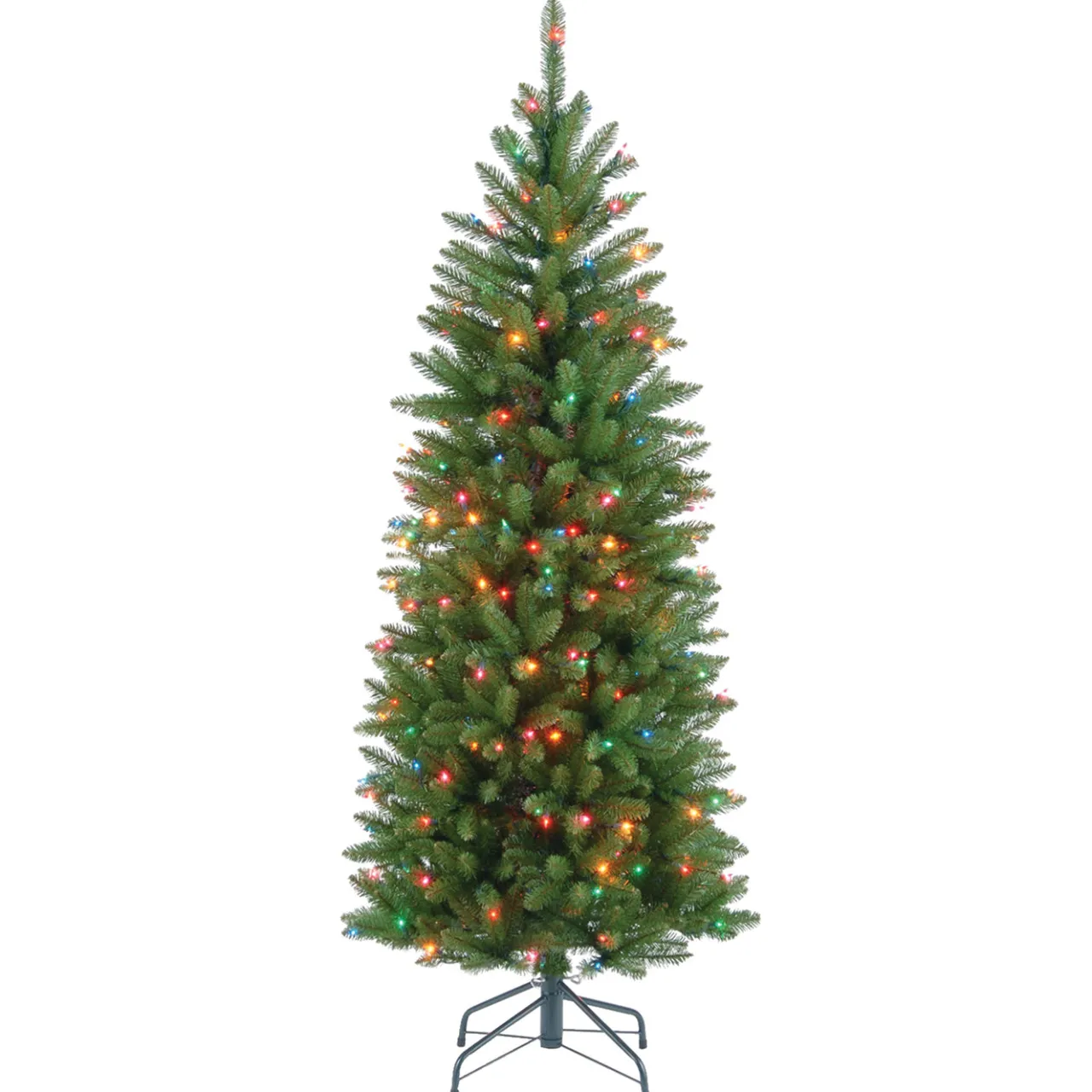 Hot National Tree Company 4.5 ft. Pre-Lit Kingswood Fir Pencil Tree with Multicolor Lights