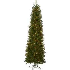 Discount National Tree Company 7.5 ft. Pre-Lit Kingswood Fir Pencil Tree with Clear Lights
