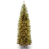 Online National Tree Company 7 ft. Pre-Lit Kingswood Fir Pencil Tree with Power Connect Dual Color LED Lights
