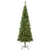 National Tree Company 7.5 ft. Pre-Lit Linden Spruce Slim Tree with LED Lights