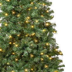 National Tree Company 7.5 ft. Pre-Lit Linden Spruce Slim Tree with LED Lights