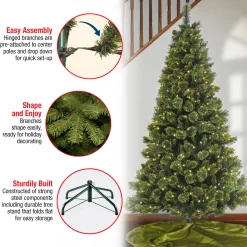 Hot National Tree Company 7 ft. Pre-Lit Maine Pine Tree with LED Lights