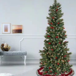 Discount National Tree Company 6.5 ft. Pre-Lit Meadowlark Pencil Tree with Clear Lights