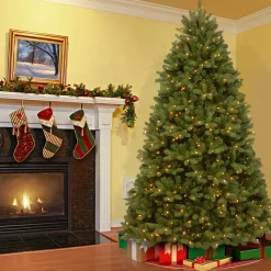 Best National Tree Company 8 ft. Pre-Lit Newberry Spruce Tree with PowerConnect Dual Color LED Lights