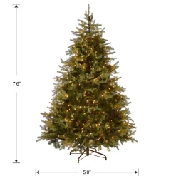 Hot National Tree Company 7.5 ft. Pre-Lit Nordic Spruce Medium Tree with Clear Lights