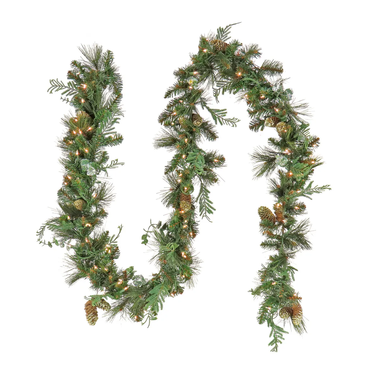 Outlet National Tree Company 9 ft. Pre-Lit North Conway Garland with Clear Lights