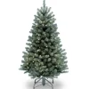New National Tree Company 4.5 ft. Pre-Lit North Valley Blue Spruce Tree with Clear Lights