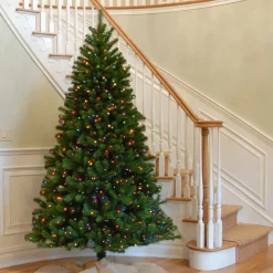 National Tree Company 7 ft. Pre-Lit North Valley Spruce Tree with Multicolor Lights