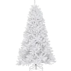 Sale National Tree Company 7.5 ft. Pre-Lit North Valley Spruce White Tree with Clear Lights