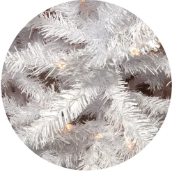 Sale National Tree Company 7.5 ft. Pre-Lit North Valley Spruce White Tree with Clear Lights