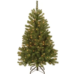 Discount National Tree Company 4.5 ft. Pre-Lit North Valley Spruce Tree with Clear Lights