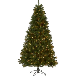 Online National Tree Company 6.5 ft. Pre-Lit North Valley Spruce Tree with Clear Lights