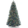 Outlet National Tree Company 7.5 ft. Pre-Lit North Valley Spruce Blue Tree with Multicolor Lights