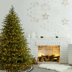Online National Tree Company 6.5 ft. Pre-Lit Norway Spruce Tree with Clear Lights