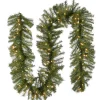 Discount National Tree Company 9 ft. Pre-Lit Norwood Fir Garland with Clear Lights - 12 in Diameter