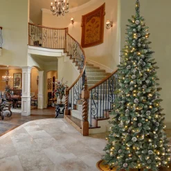National Tree Company 7.5 ft. Pre-Lit Oakley Hills Slim Tree with LED Lights