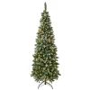 Discount National Tree Company 6 ft. Pre-Lit Oakley Hills Snow Slim Tree with LED Lights