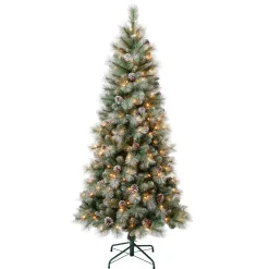 Clearance National Tree Company 6 ft. Pre-Lit Perry Mixed Pine Tree with Clear Lights