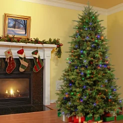 Discount National Tree Company 6.5 ft. Pre-Lit Princeton Fraser Fir Tree with PowerConnect Dual Color LED Lights