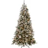 Best National Tree Company 6.5 ft. Pre-Lit Snowy Everest Fir Medium Tree with Clear Lights