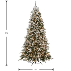 Best National Tree Company 6.5 ft. Pre-Lit Snowy Everest Fir Medium Tree with Clear Lights