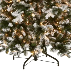 Best National Tree Company 6.5 ft. Pre-Lit Snowy Everest Fir Medium Tree with Clear Lights