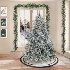 National Tree Company 6.5 ft. Pre-Lit Snowy Hudson Tree with PowerConnect Dual Color LED Lights
