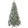 Outlet National Tree Company 6.5 ft. Pre-Lit Snowy Mixed Pine Tree with Multicolor Lights